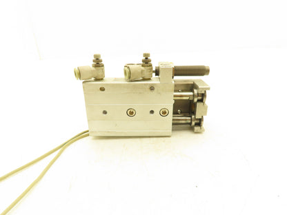 SMC MXQ20-40B Pneumatic Air Slide Table Cylinder w/Shock 20mm Bore 40mm Stroke