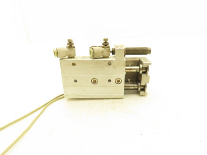 SMC MXQ20-40B Pneumatic Air Slide Table Cylinder w/Shock 20mm Bore 40mm Stroke