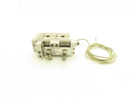 SMC MXQ20L-20A Pneumatic Air Slide Table Cylinder w/Stops 20mm Bore 20mm Stroke