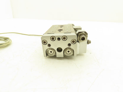 SMC MXQ20L-20A Pneumatic Air Slide Table Cylinder w/Stops 20mm Bore 20mm Stroke