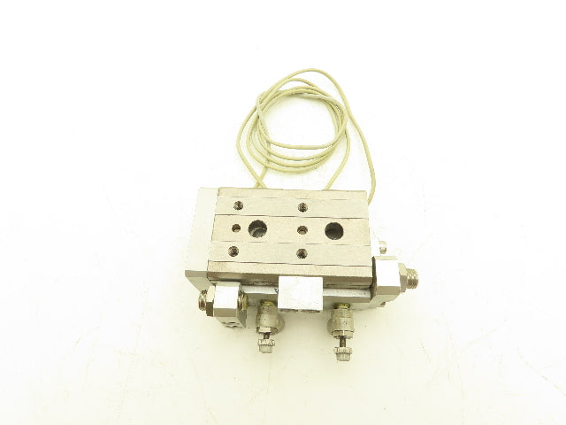 SMC MXQ20L-20A Pneumatic Air Slide Table Cylinder w/Stops 20mm Bore 20mm Stroke