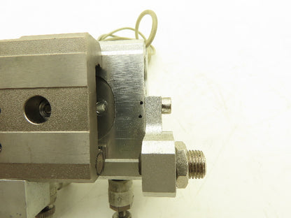 SMC MXQ20L-20A Pneumatic Air Slide Table Cylinder w/Stops 20mm Bore 20mm Stroke