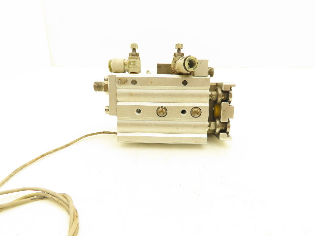 SMC MXQ20-20C-X11 Pneumatic Air Slide Table Cylinder w/Stops 20mm Stroke
