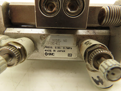 SMC MXQ20-20C-X11 Pneumatic Air Slide Table Cylinder w/Stops 20mm Stroke