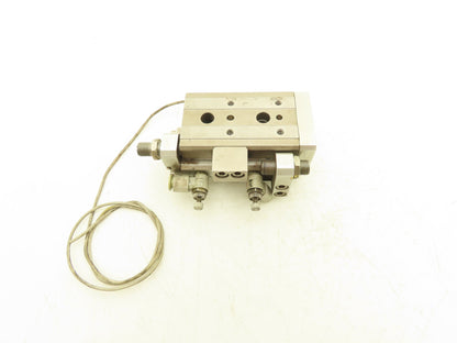 SMC MXQ20-20C-X11 Pneumatic Air Slide Table Cylinder w/Stops 20mm Stroke