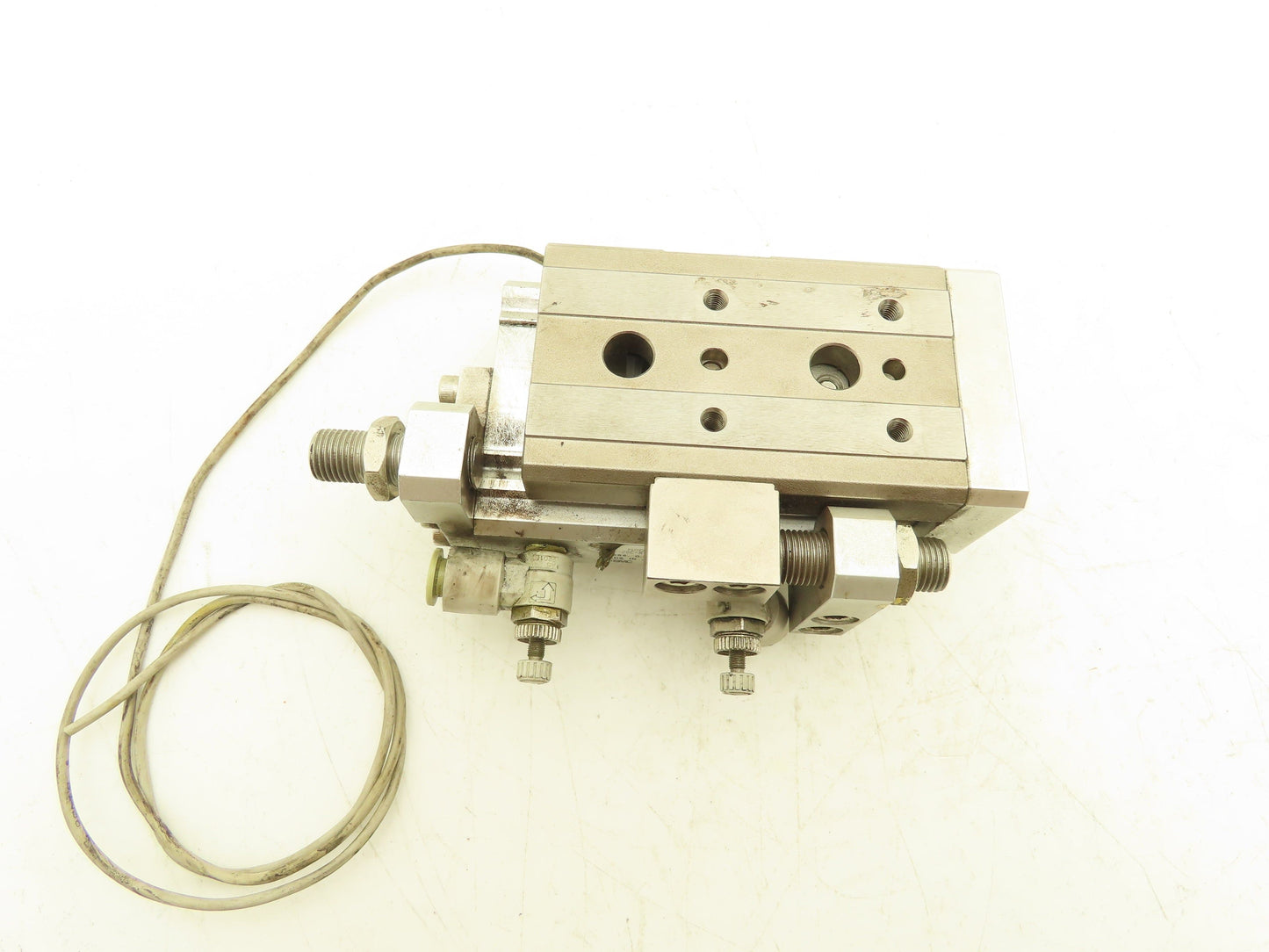 SMC MXQ20-20C-X11 Pneumatic Air Slide Table Cylinder w/Stops 20mm Stroke