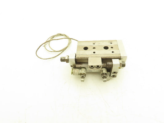 SMC MXQ20-20C-X11 Pneumatic Air Slide Table Cylinder w/Stops 20mm Stroke