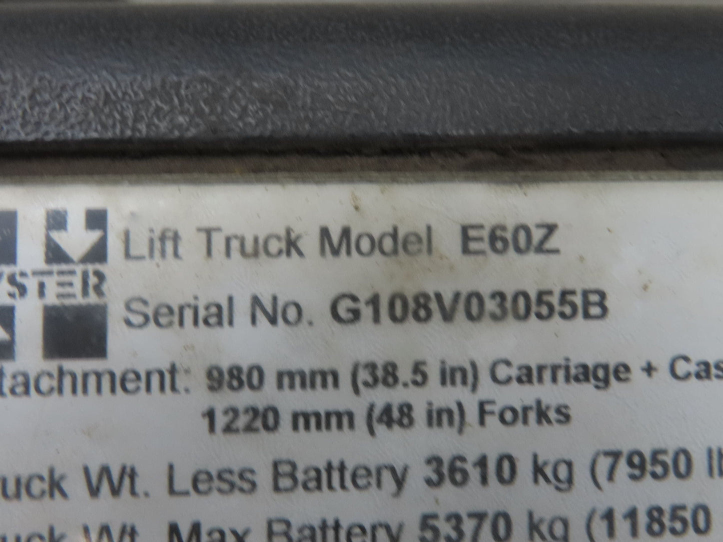 Hyster E60Z Forklift Dual-Wheel Steer Axle Assembly