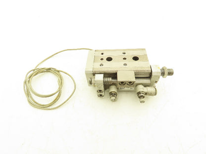 SMC MXQ20L-20C-X11 Pneumatic Air Slide Table Cylinder w/Stops 20mm Stroke