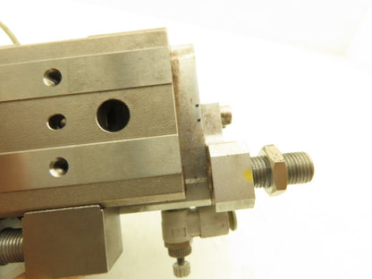 SMC MXQ20L-20C-X11 Pneumatic Air Slide Table Cylinder w/Stops 20mm Stroke