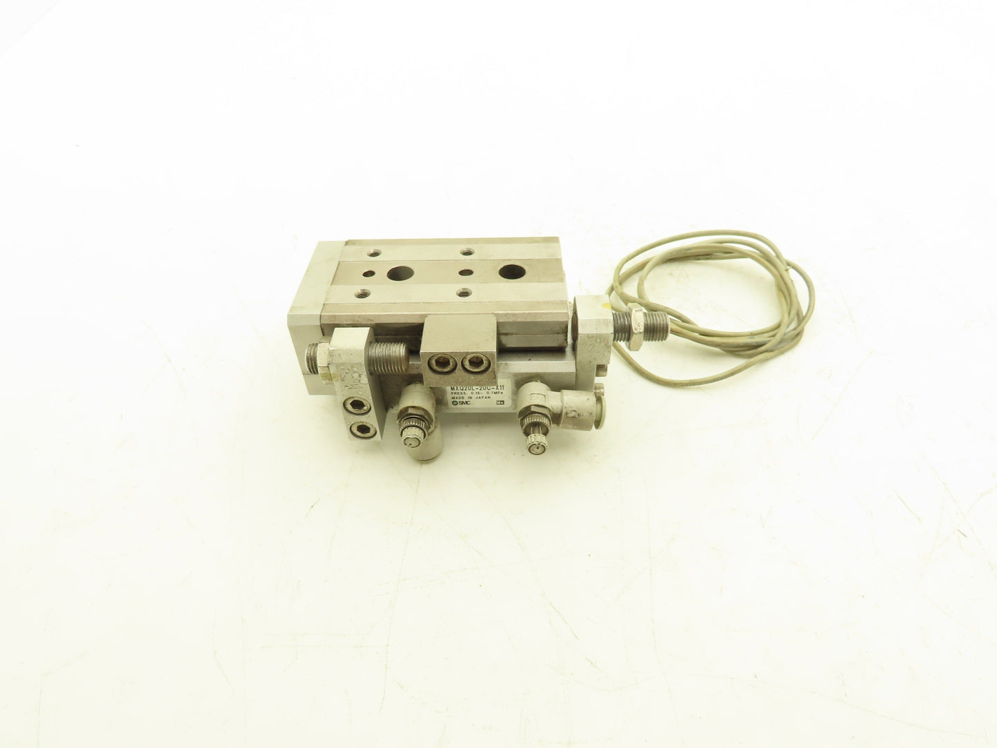 SMC MXQ20L-20C-X11 Pneumatic Air Slide Table Cylinder w/Stops 20mm Stroke