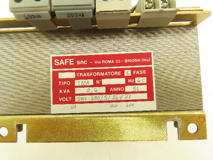 SAFE snc Transformer 1PH 380-480V Primary 24/27V Secondary 400 VA