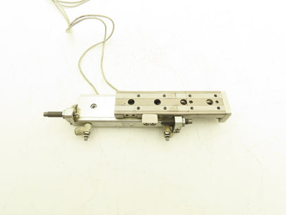 SMC MXQ12-75B Pneumatic Air Slide Table Cylinder w/Shocks 12mm Bore 75mm Stroke