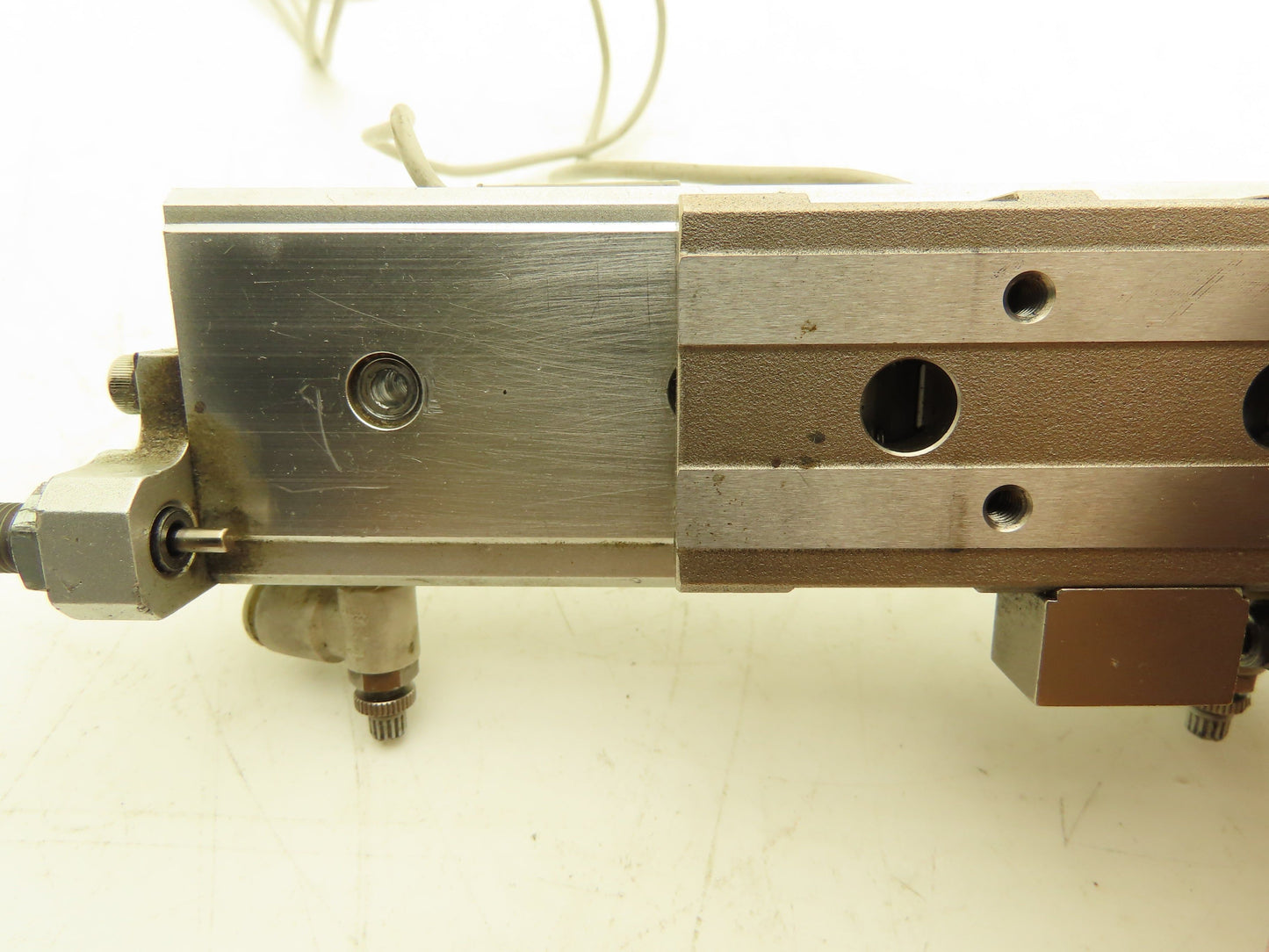 SMC MXQ12-75B Pneumatic Air Slide Table Cylinder w/Shocks 12mm Bore 75mm Stroke