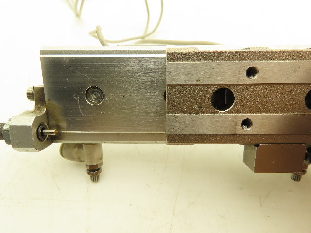 SMC MXQ12-75B Pneumatic Air Slide Table Cylinder w/Shocks 12mm Bore 75mm Stroke