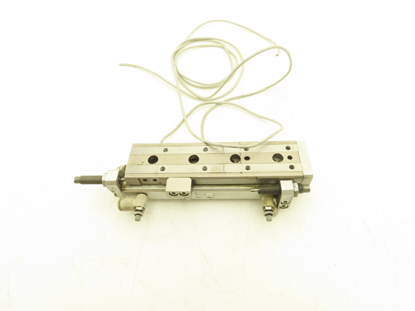 SMC MXQ12-75B Pneumatic Air Slide Table Cylinder w/Shocks 12mm Bore 75mm Stroke