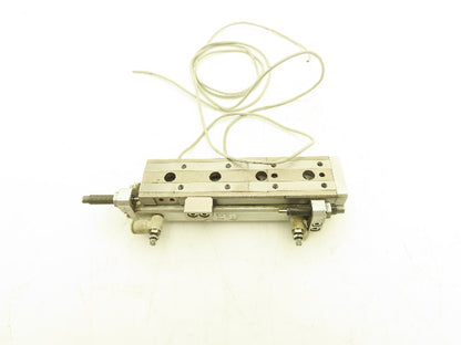 SMC MXQ12-75B Pneumatic Air Slide Table Cylinder w/Shocks 12mm Bore 75mm Stroke