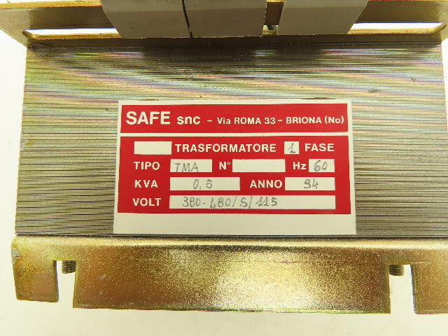 SAFE snc Transformer 1PH 380-480V Primary 115V Secondary 500 VA