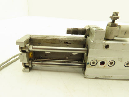 SMC MXQ12L-75B Pneumatic Air Slide Table Cylinder w/Shocks 12mm Bore 75mm Stroke