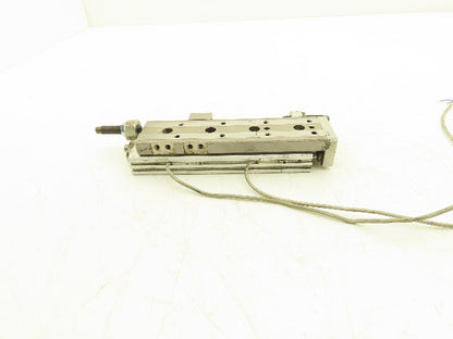 SMC MXQ12L-75B Pneumatic Air Slide Table Cylinder w/Shocks 12mm Bore 75mm Stroke