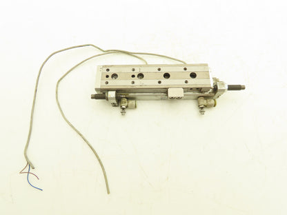 SMC MXQ12L-75B Pneumatic Air Slide Table Cylinder w/Shocks 12mm Bore 75mm Stroke