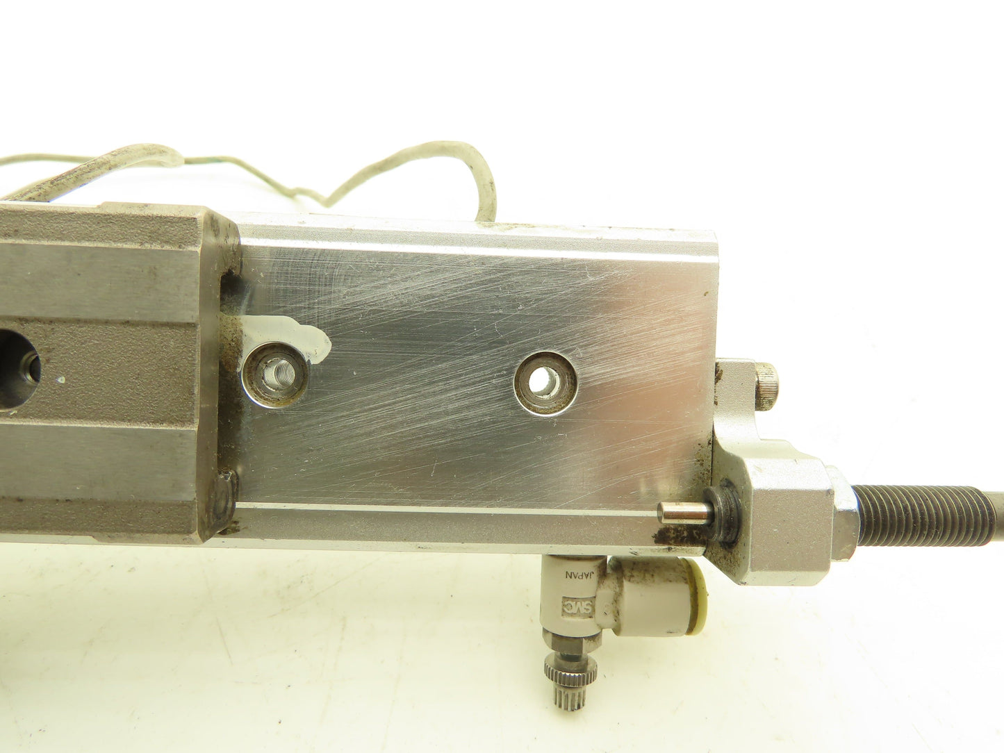 SMC MXQ12L-75B Pneumatic Air Slide Table Cylinder w/Shocks 12mm Bore 75mm Stroke