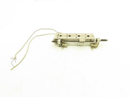 SMC MXQ12L-75B Pneumatic Air Slide Table Cylinder w/Shocks 12mm Bore 75mm Stroke