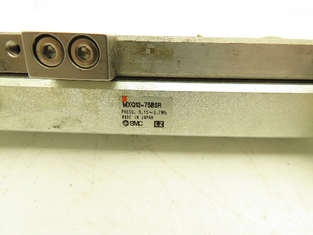 SMC MXQ12-75BSR Pneumatic Air Slide Table Cylinder End Lock 12mm x 75mm Stroke