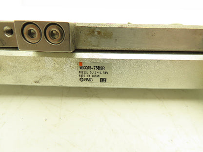 SMC MXQ12-75BSR Pneumatic Air Slide Table Cylinder End Lock 12mm x 75mm Stroke