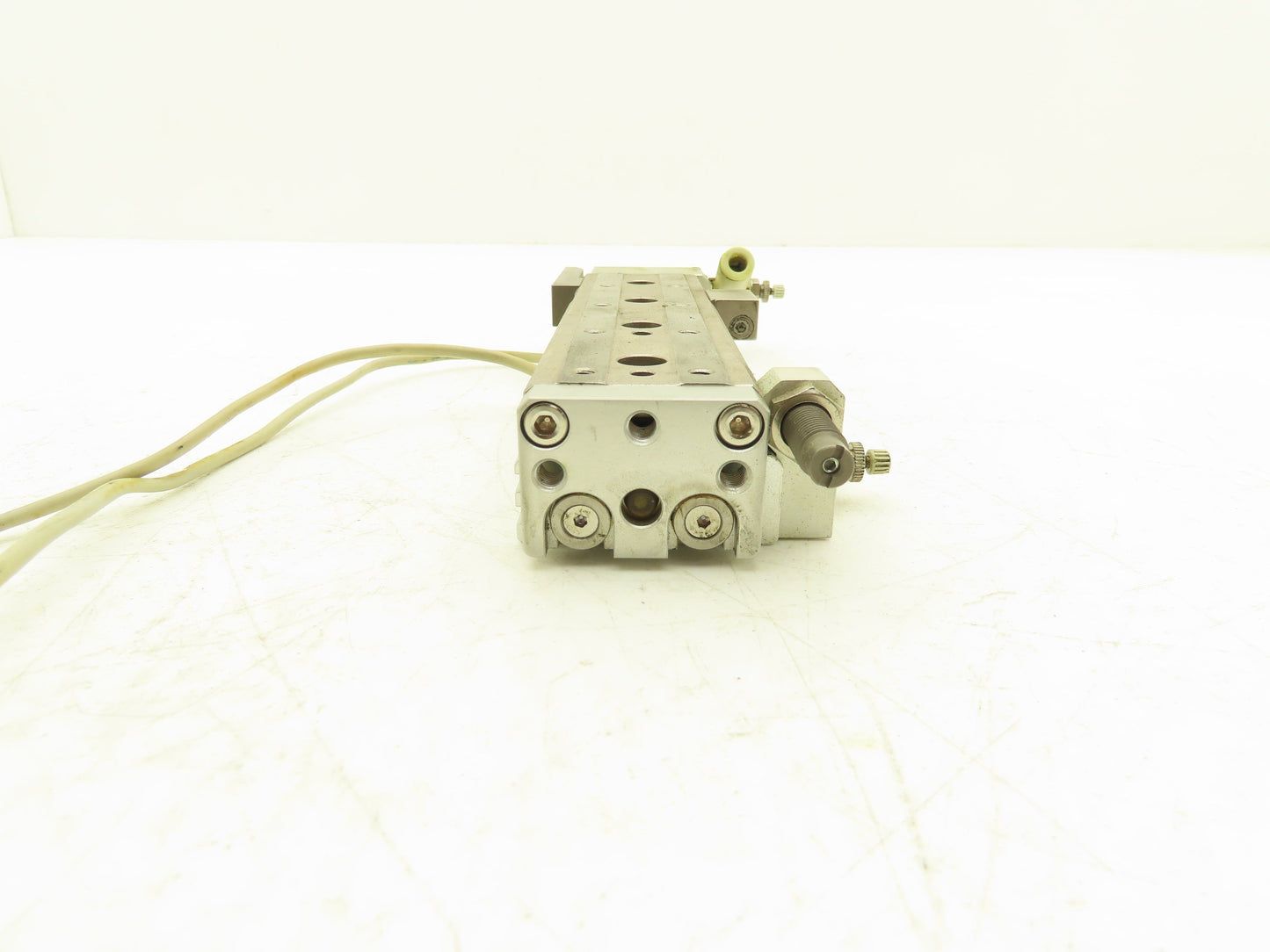 SMC MXQ12L-75BSR Pneumatic Air Slide Table Cylinder End Lock 12mm x 75mm Stroke