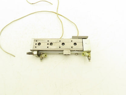 SMC MXQ12L-75BSR Pneumatic Air Slide Table Cylinder End Lock 12mm x 75mm Stroke