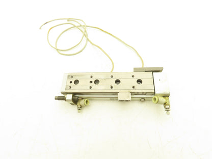 SMC MXQ12L-75BSR Pneumatic Air Slide Table Cylinder End Lock 12mm x 75mm Stroke