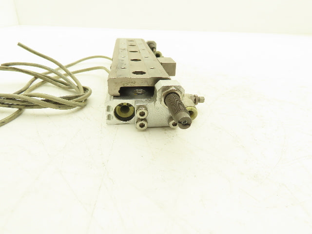 SMC MXQ12-100B Pneumatic Air Slide Table Cylinder w/Shocks 12mm x 100mm Stroke