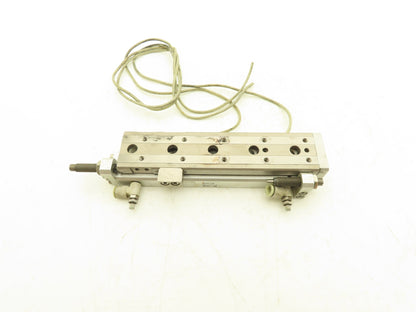 SMC MXQ12-100B Pneumatic Air Slide Table Cylinder w/Shocks 12mm x 100mm Stroke