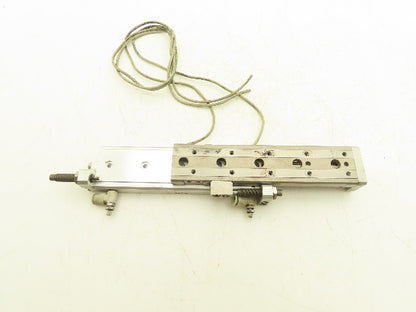 SMC MXQ12-100B Pneumatic Air Slide Table Cylinder w/Shocks 12mm x 100mm Stroke