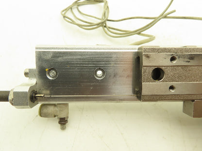 SMC MXQ12-100B Pneumatic Air Slide Table Cylinder w/Shocks 12mm x 100mm Stroke