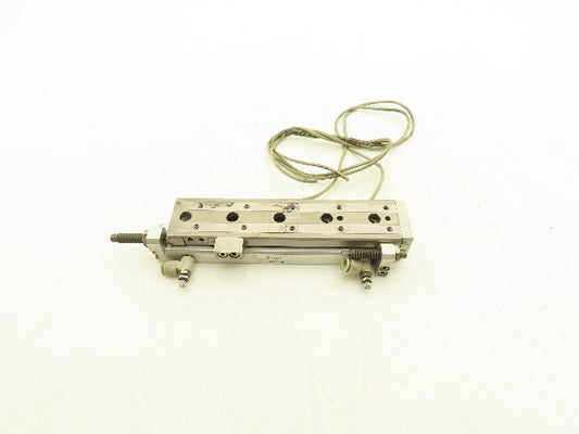 SMC MXQ12-100B Pneumatic Air Slide Table Cylinder w/Shocks 12mm x 100mm Stroke