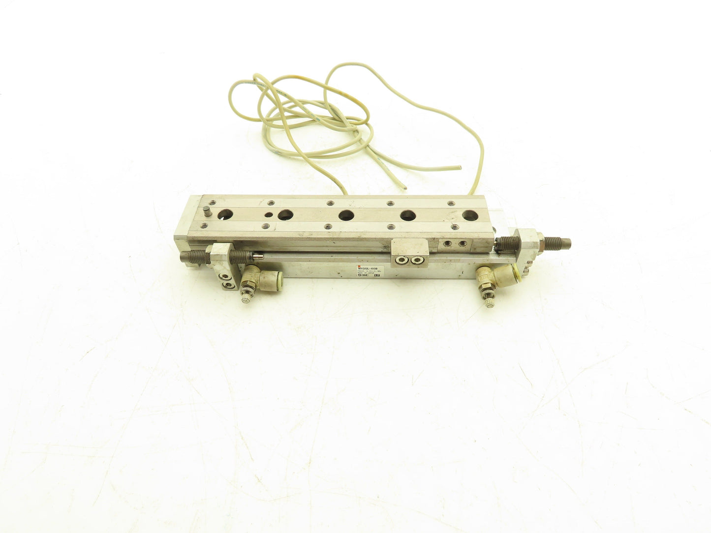 SMC MXQ12L-100B Pneumatic Air Slide Table Cylinder w/Shocks 12mm x 100mm Stroke