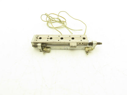 SMC MXQ12L-100B Pneumatic Air Slide Table Cylinder w/Shocks 12mm x 100mm Stroke