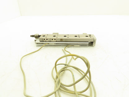 SMC MXQ12L-100B Pneumatic Air Slide Table Cylinder w/Shocks 12mm x 100mm Stroke