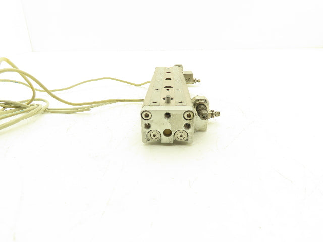 SMC MXQ12L-100B Pneumatic Air Slide Table Cylinder w/Shocks 12mm x 100mm Stroke