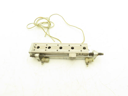 SMC MXQ12L-100B Pneumatic Air Slide Table Cylinder w/Shocks 12mm x 100mm Stroke