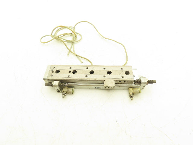 SMC MXQ12L-100B Pneumatic Air Slide Table Cylinder w/Shocks 12mm x 100mm Stroke