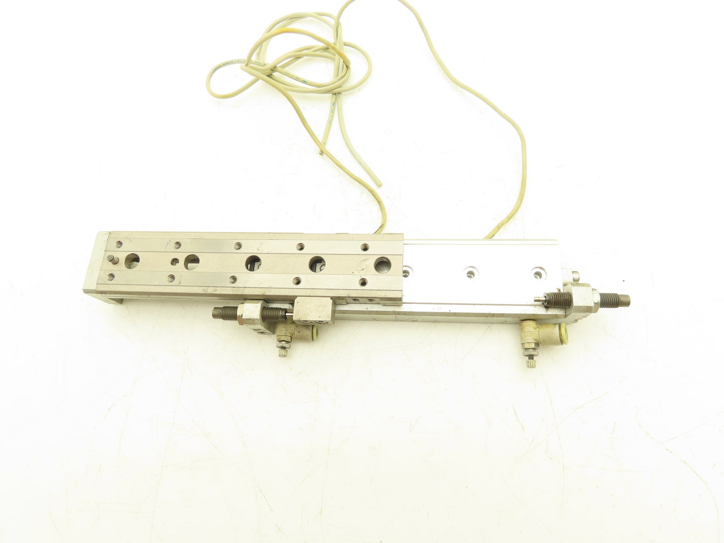 SMC MXQ12L-100B Pneumatic Air Slide Table Cylinder w/Shocks 12mm x 100mm Stroke