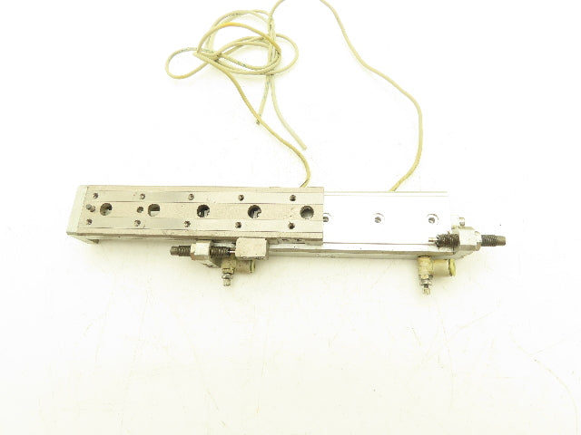 SMC MXQ12L-100B Pneumatic Air Slide Table Cylinder w/Shocks 12mm x 100mm Stroke