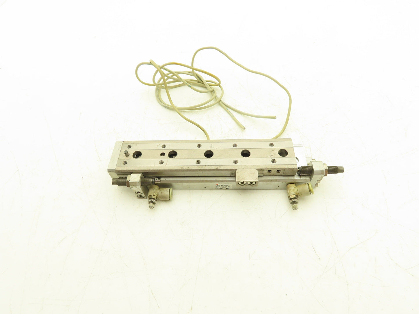 SMC MXQ12L-100B Pneumatic Air Slide Table Cylinder w/Shocks 12mm x 100mm Stroke