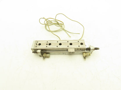 SMC MXQ12L-100B Pneumatic Air Slide Table Cylinder w/Shocks 12mm x 100mm Stroke