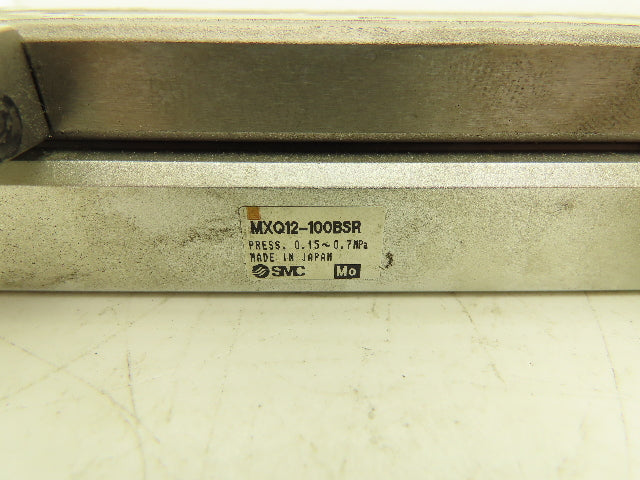 SMC MXQ12-100BSR Pneumatic Air Slide Table Cylinder End Lock 12mm x 100mm Stroke