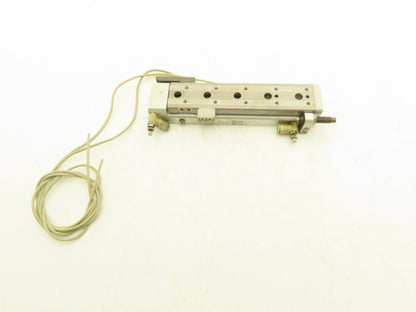 SMC MXQ12-100BSR Pneumatic Air Slide Table Cylinder End Lock 12mm x 100mm Stroke