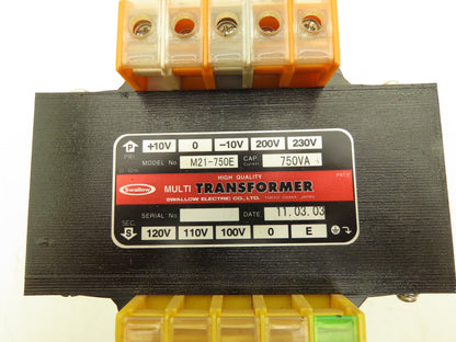 Swallow M21-750E Transformer 190-240V Pri 100-120V Sec 750VA